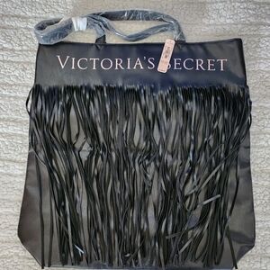 Victoria Secret Faux Leather Fringe Tote Bag